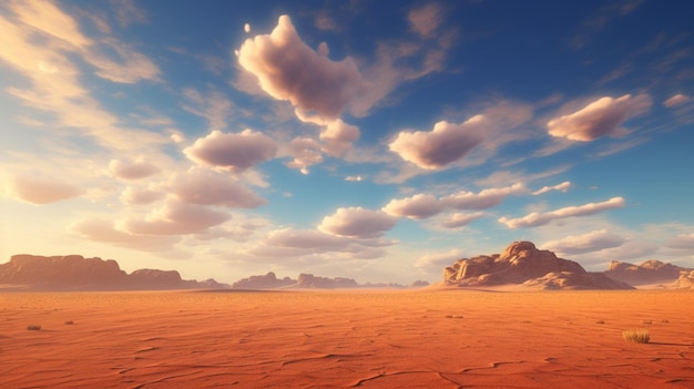 Céu com fundo de deserto