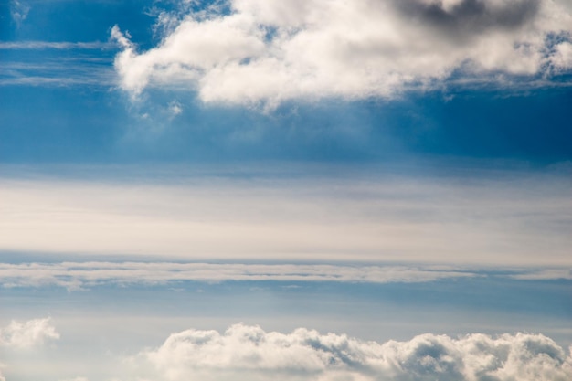 Céu com nuvens brancas e cinza