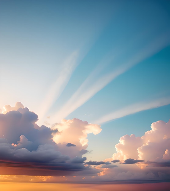 Foto céu com nuvens de belas cores