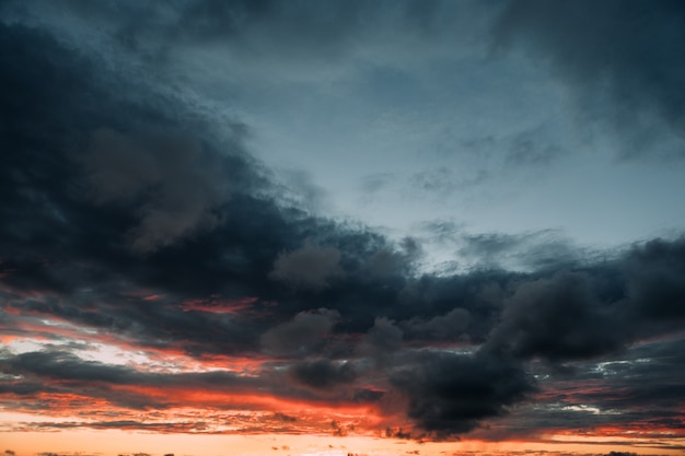 Céu com nuvens e sol