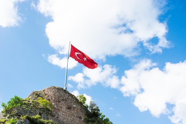 Céu da bandeira da Turquia