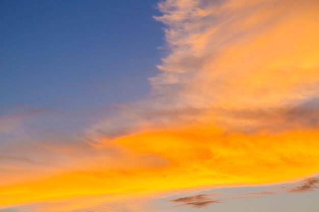 Foto céu dourado, antes de, pôr do sol, uso, para, fundo