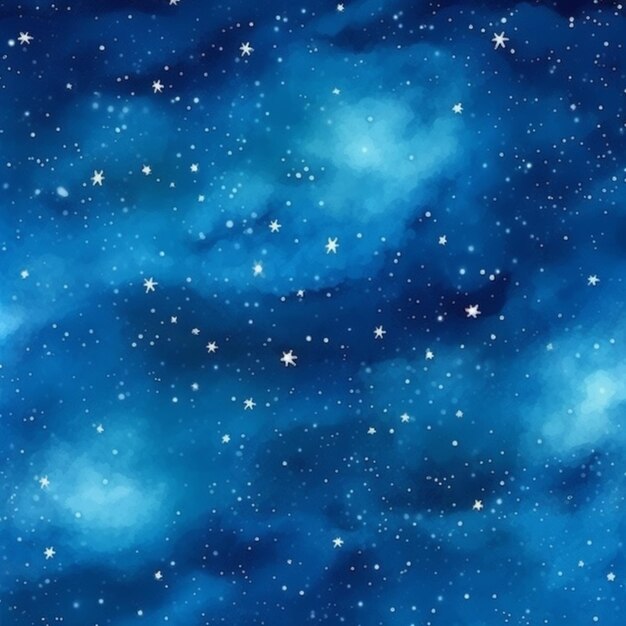 céu estrelado com nuvens e estrelas ao fundo IA generativa