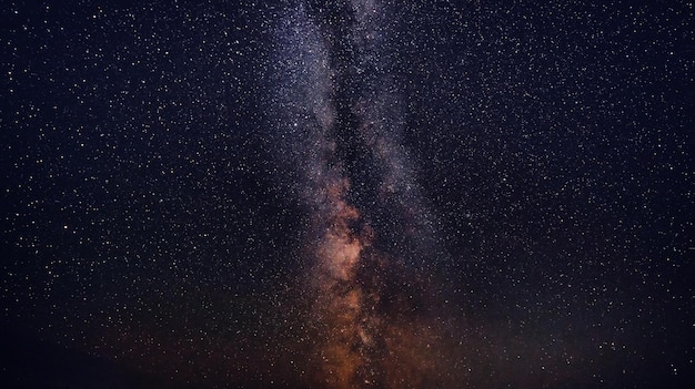 Céu estrelado da noite Via Láctea Fundo escuro abstrato