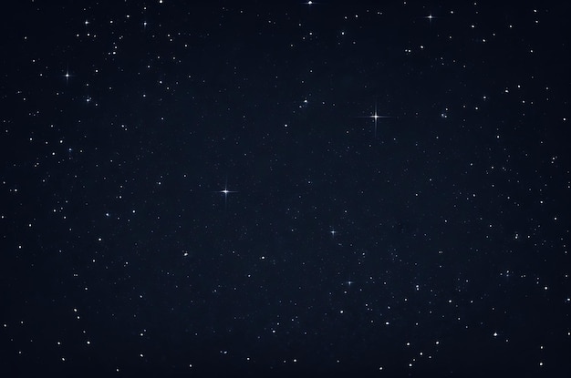 Céu noturno com estrelas brilhando em fundo preto