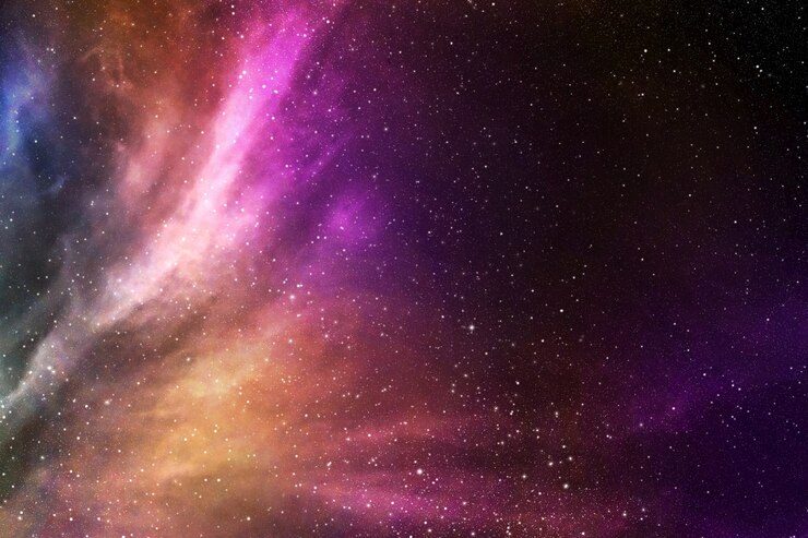 Foto céu noturno com estrelas e nebulosa