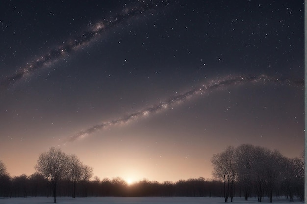 Céu noturno com lindas estrelas brilhantes