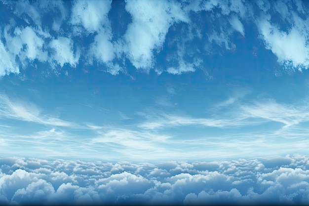 Céu nublado que é azul Fundo Um céu Panorama atenção seletiva