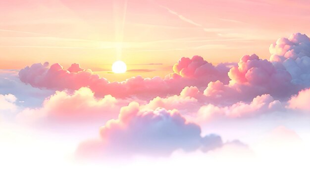 Céu pastel sol nuvens sonho Ai
