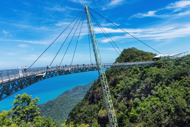 Foto céu ponte símbolo ilha langkawi