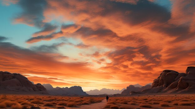 céu sobre o deserto Generative Ai