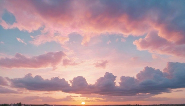 Céu sonhador rosa e laranja