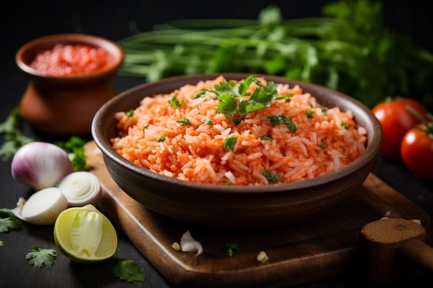 Ceviche de camarón sabroso con cítricos frescos y aguacate