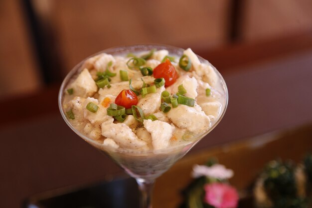 Ceviche en vaso