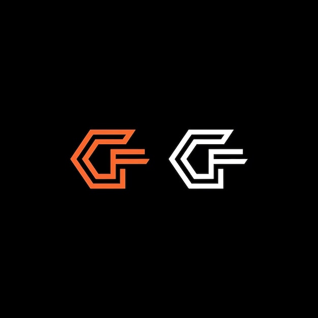 cf vector de diseño de logotipo ai generado