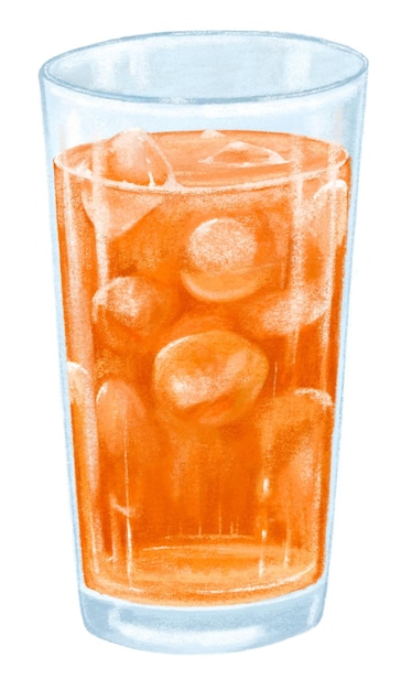 Chá gelado com limão adesivo png fundo transparente
