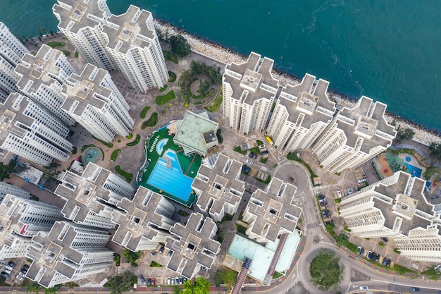 Chai Wan, Hong Kong 22 de mayo de 2019: Vista aérea de la ciudad de Hong Kong