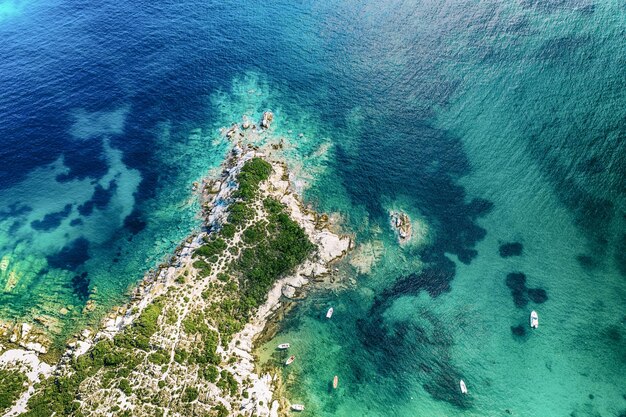 Chalkidiki von oben Griechenland