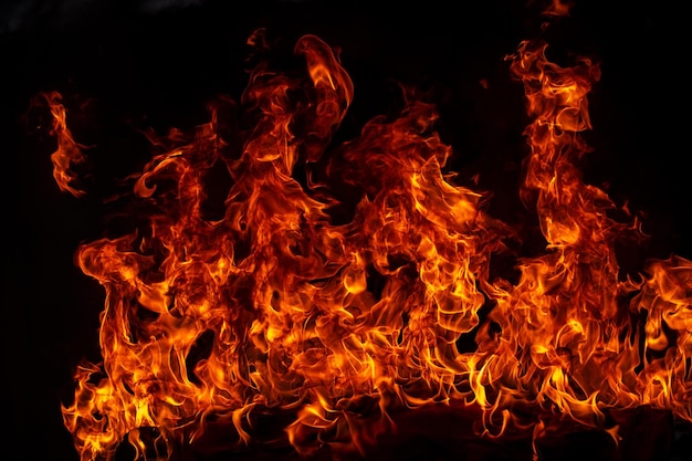 Foto chama queimando fogo em fundo de textura de arte