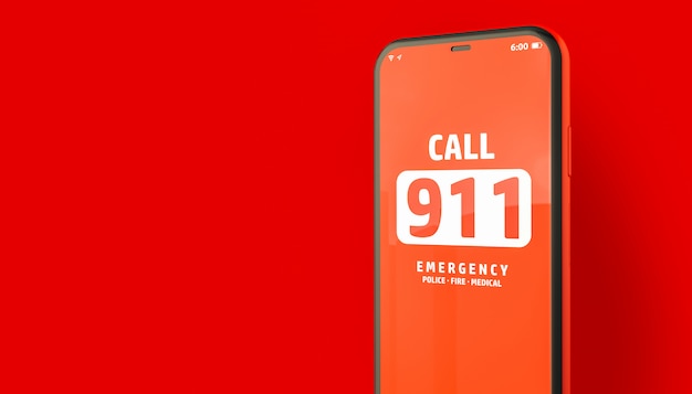 Chamada de emergência 911 do smartphone