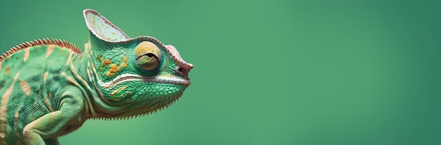 Chamäleon mit Sonnenbrille auf einem farbenfrohen Hintergrund