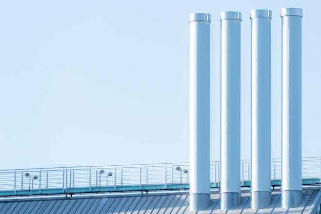 Foto chamas de fumaça contra o céu limpo