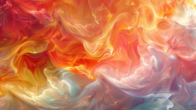 Chamas fractal beleza caótica em cores quentes