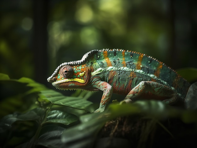 Chameleon39s Dance Uma Sinfonia de Cores na Floresta Tropical