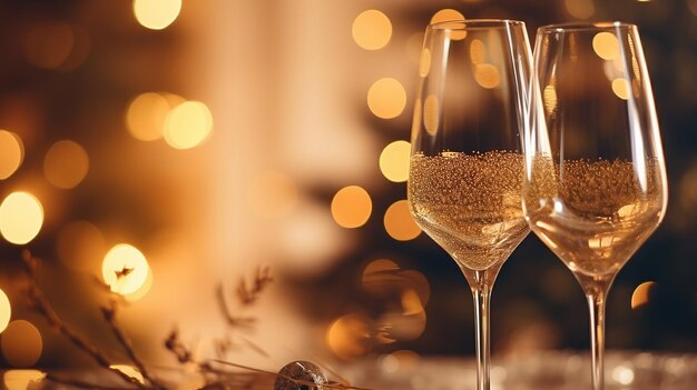 Champagner strömt in die Weihnachts- und Neujahrsfeiertage