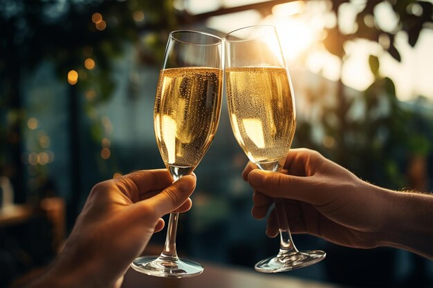 Champagner-Toastfeiern