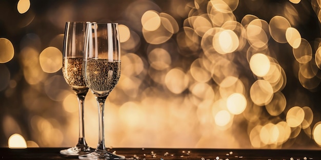 Champagnergläser für die Neujahrsfeier