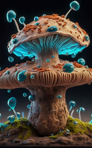 Foto champignon-pilzverlängerung des pilzes vor weißem hintergrundmoldova
