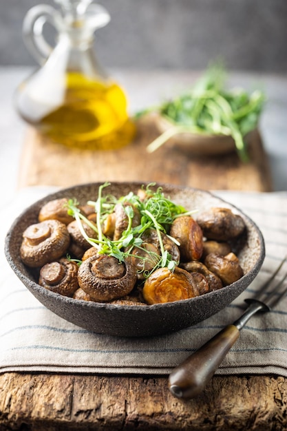 Champiñones al horno Setas