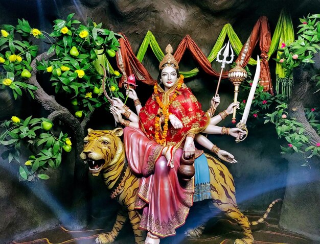 Foto chandraghanta devi für den dritten navadurga des navratri-festivals