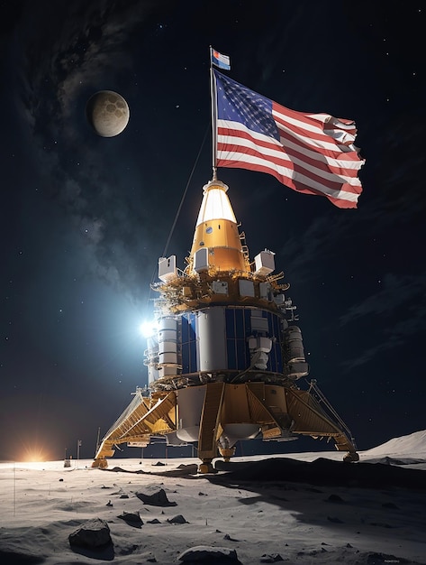 Chandrayaan 3 pouso suave na lua com bandeira indiana