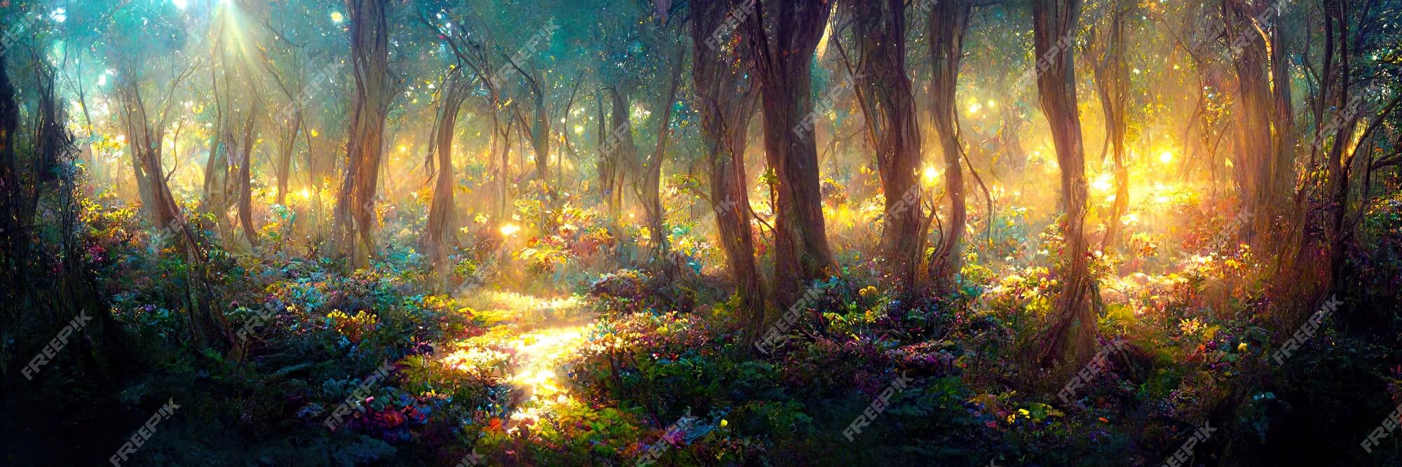 Papel de parede : luz solar, Fantasia arte, Anime, natureza, selva