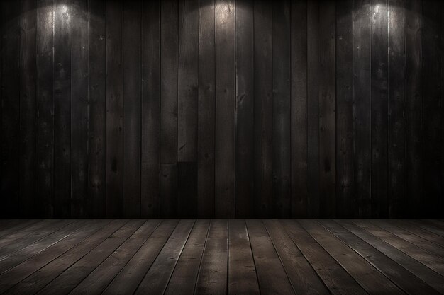 Chão de madeira escura