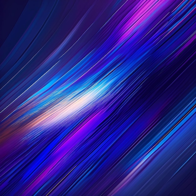 Chaotische blaue und violette Pinselstriche Abstrakte Grunge-Textur Fraktaler Hintergrund 3D-Rendering