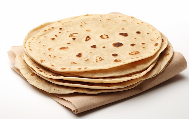 Chapati contra el blanco limpio