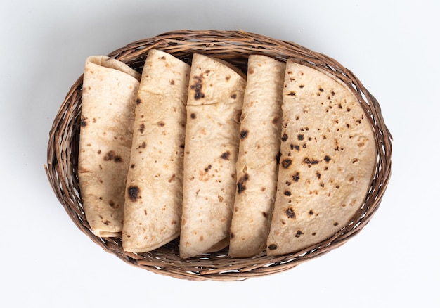 Chapati/Tava Roti/Roti auch bekannt als indisches Brot oder Fulka/Phulka.