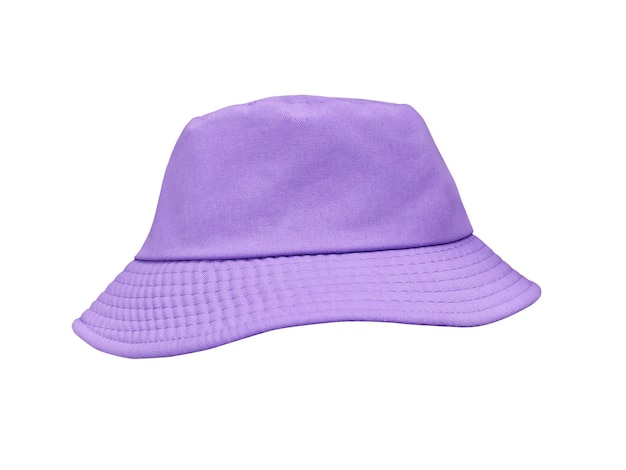 Chapéu de balde roxo isolado em fundo branco