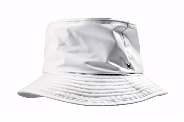 Foto chapéu de borda branca separado sobre fundo branco