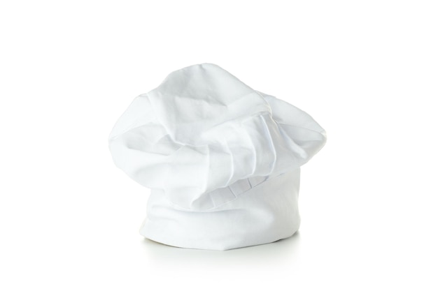 Foto chapéu de chef isolado no conceito de fundo branco de uniforme de chef