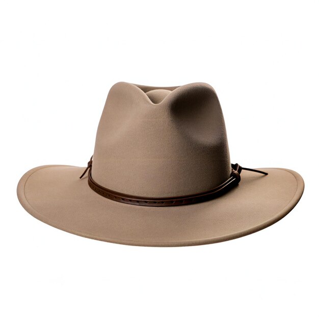 Chapéu de cowboy castanho isolado em fundo branco