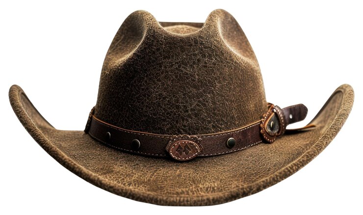 Foto chapéu de cowboy de couro vintage da png