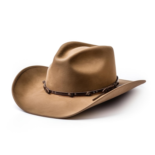 Foto chapéu de cowboy isolado no fundo branco generative ai