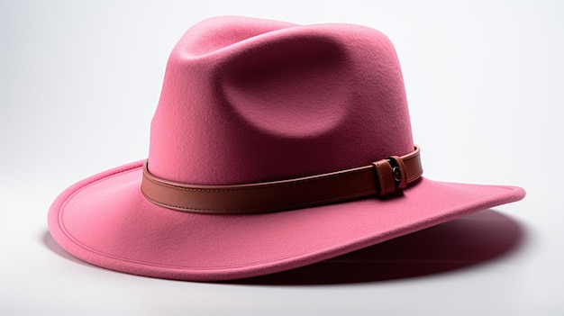 chapéu de cowboy vermelho e uma jaqueta de couro com fundo de madeira escura