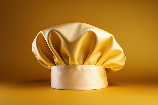 Foto chapéu de cozinheiro dourado com caminho de corte