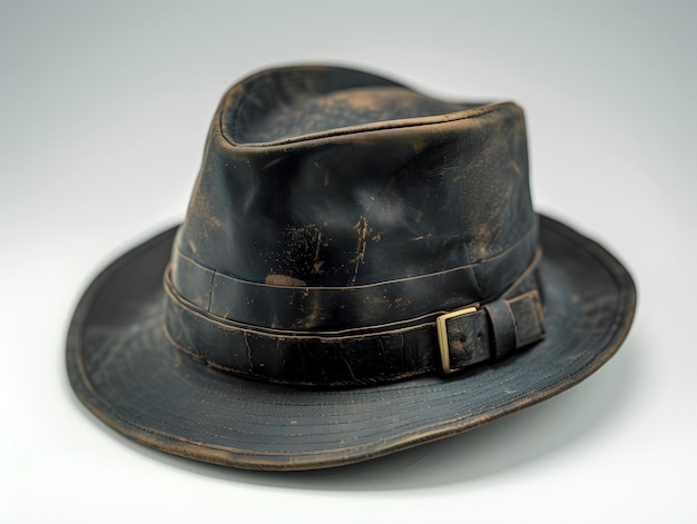 chapéu de estilo cowboy de fedora de feltro castanho