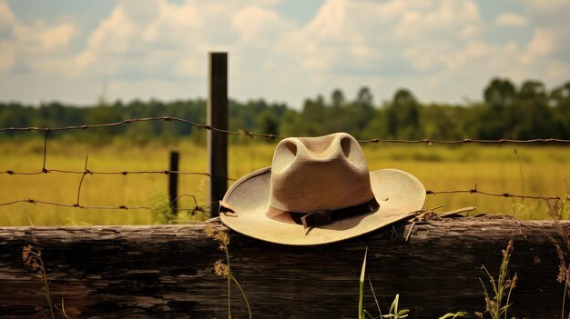 Foto chapéu de fazenda de campo
